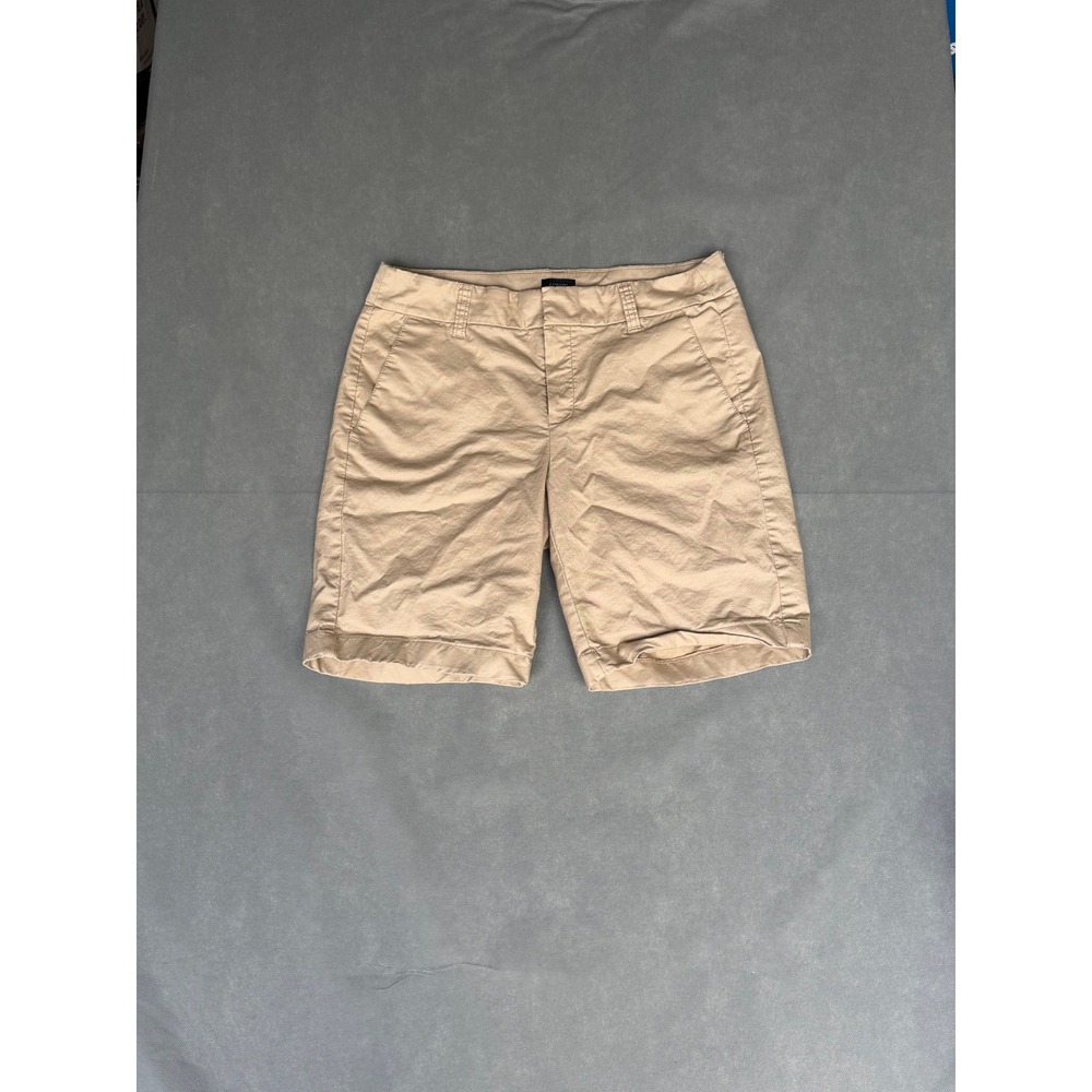 J.Crew Re-Imagined Khaki Tan Stretch Chino Shorts Womens Size 2 Mid Rise 8"